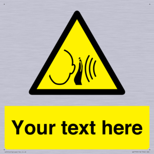 Custom warning sudden loud noise